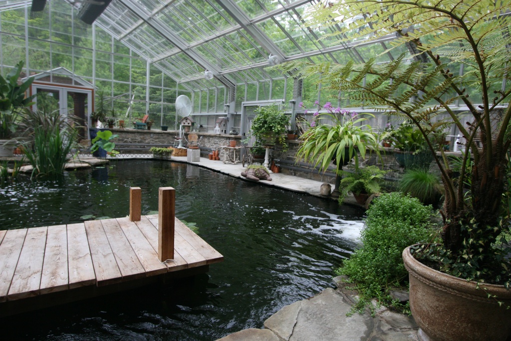 Pbf filters on a private koi pond in upstate new york alt for Koi pond greenhouse