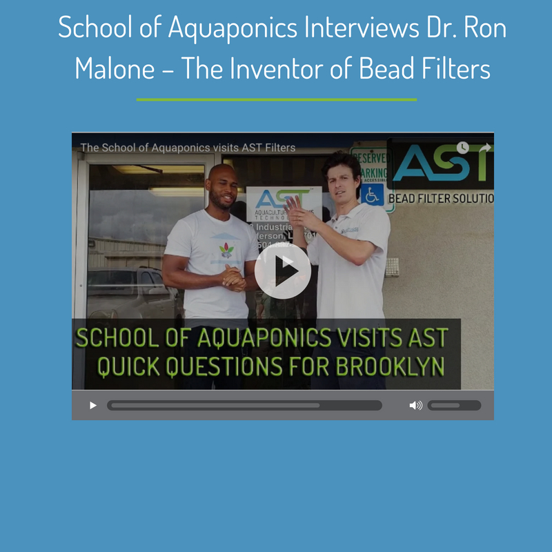 School of Aquaponics Interviews Dr. Ron Malone – The Inventor of Bead Filters