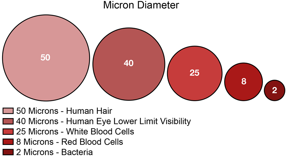 Human hair hotsell 50 microns